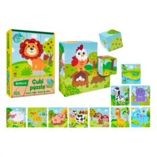 Puzzle Puzzle Globo 42392 SIR WOOD Cubi animali Assortito (ord.min.1.00 unità)
