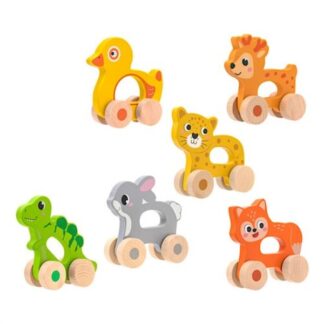 Prime attività Gioco prima infanzia Globo 42873 SIR WOOD Animale in legno Push&Carry (ord.min.1.00 unità)