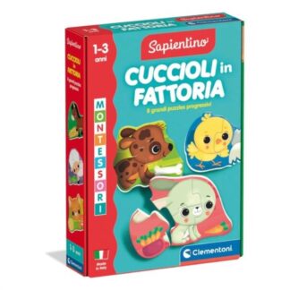 Prime attività Gioco prima infanzia Clementoni 16850 SAPIENTINO MONTESSORI Cuccioli i (ord.min.1.00 unità)
