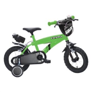 Bicicletta Esperia 23570E BIMBO FLASH con rotelle e accessori Verde Bicicletta (ord.min.1.00unità)