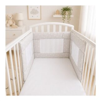 Paracolpi lettino Baby Idea AIRSG 3D AIR MESH Stella grigio Paracolpi lettino (ord.min.1.00unità)
