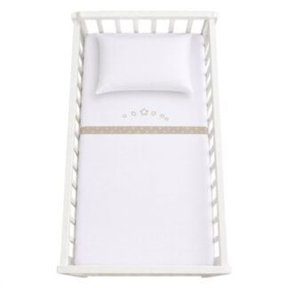 Set lenzuola lettino Set lenzuola lettino Baby Idea LSBG LITTLE STAR completo Beige (ord.min.1.00 unità)