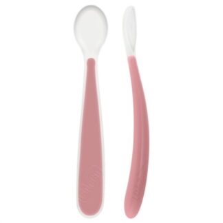 Set posate infanzia Set cucchiai morbidi bimbi Chicco 00006828160000 Rosa (ord.min.1.00 unità)