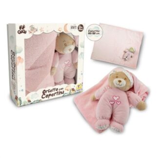 Peluche Teorema 39599 GOGO Il mio primo Orsetto con copertina Rosa Peluche (ord.min.1.00unità)