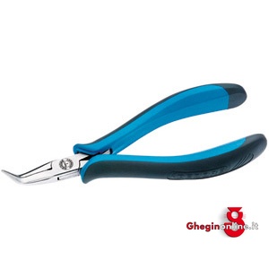 PINZE PER ELETTRONICA E MECCANICA FINE BECCHI MEZZOTONDI,SOTTILI,ZIGRINATI,PIEGATI 106GR PINZE PER ELETTRONICA pliers for electronics and fine mechanics Orig. Gedore - immagine 2
