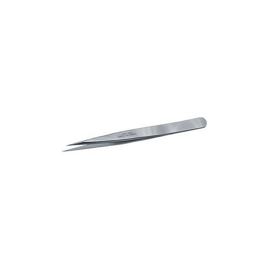 PINZETTE DI PRECIS.PER ELETTRONICA INOX ANTIMAGNETICHE TIPO CORTO A PUNTE SOTTILI,DIRITTE 130A PINZETTE x ELETTRONICA inox tweezers for electronics Prod. SCU