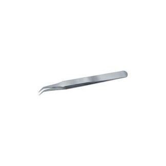 PINZETTE DI PRECIS.PER ELETTRONICA INOX ANTIMAGNETICHE A PUNTE SOTTILI,CURVE,A FORTE PRESA 130P PINZETTE x ELETTRONICA inox tweezers for electronics Prod. SCU