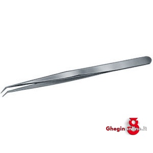 PINZETTE DI PRECIS.PER ELETTRONICA INOX ANTIMAGNETICHE TIPO LUNGO A PUNTE SOTTILI,CURVE 130T PINZETTE x ELETTRONICA inox tweezers for electronics Prod. SCU - immagine 2