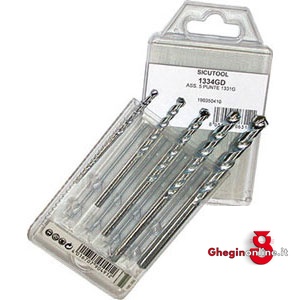 ASSORTIMENTO DI 5 PUNTE ART. 1331 G DA MM 4-5-6-8-10 1334GD ASS. 5 PUNTE 1331G twist drills sets Prod. SCU