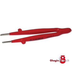 PINZETTE PER ELETTRONICA DIRITTE ARROTONDATE 138GA PINZETTE x ELETTRONICA soldering tweezers for electronics Prod. SCU - immagine 2
