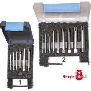 ESTRATTORI IN SERIE PER MASCHI ROTTI COMPOSIZIONE: 1404 GB 5-6-8 - 1404 GC 10-12-14-16-20-22. 1405G 2 ESTRATTORI IN SERIE screw extractors-sets Prod. SCU