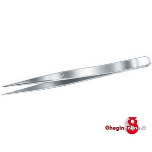PINZETTE IN ACCIAIO INOX TIPO STRETTO CON PUNTE PIATTE LISCE 142 PINZETTE IN ACCIAIO precision tweezers Prod. SCU - immagine 2