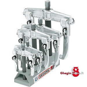 ASSORTIMENTI 5 ESTRATTORI A 2 BRACCI A REGOLAZIONE RAPIDA 1425GRE ASS.ESTRATT. 2 BRACCI pullers with quick adjustment twin grips sets Orig. Gedore