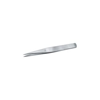 PINZETTE IN ACCIAIO INOX TIPO EXTRA LARGO CON PUNTE PIATTE LISE,A FORTE PRESA 145P PINZETTE IN ACCIAIO precision tweezers Prod. SCU