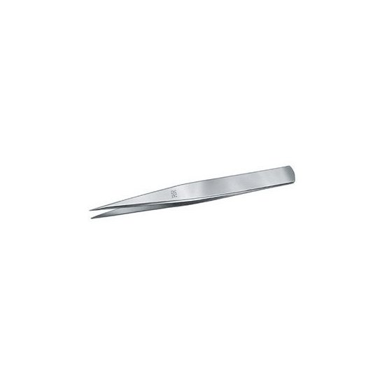 PINZETTE IN ACCIAIO INOX TIPO EXTRA LARGO CON PUNTE PIATTE LISE,A FORTE PRESA 145P PINZETTE IN ACCIAIO precision tweezers Prod. SCU