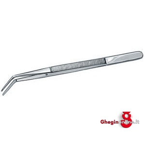 PINZETTE IN ACCIAIO INOX PUNTE CURVE SOTTILI ZIGRINATE CON PERNO 151 PINZETTE IN ACCIAIO precision tweezers Prod. SCU - immagine 2