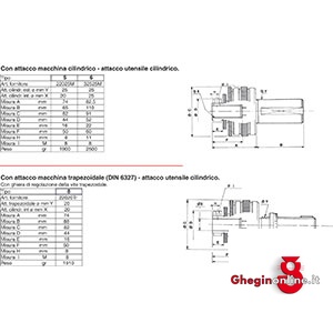 MANDRINI FLOTTANTI TIPO NORMAL 1559GA 8 MANDRINI FLOTTANTI floating chucks Prod. SCU - Orig. SMP - immagine 2