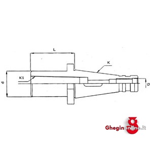 MANDRINI DI RIDUZIONE A CONO MORSE PER PUNTE A NORMA DIN 2080; TERMINALE ATT. CON FILETTO INTERNO 1560GAF 4 MANDRINI DIN 2080 DIN 2080 morse cone reduction chucks for drills Prod. SCU - immagine 2