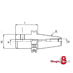 MANDRINI PORTA-FRESE TIPO WELDON A NORMA DIN 69871/A; TERMINALE ATT. CON FILETTO INTERNO 1560GBC 16 MANDRINI DIN 69871/A DIN 69871/A milling cutters holder chucks Weldon model Prod. SCU - immagine 2