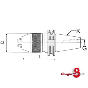 MANDRINI PORTA-PUNTE INTEGRALI A NORMA DIN 69871/A; TERMINALE ATT. CON FILETTO INTERNO 1560GBM 13 MANDRINI DIN 69871/A DIN 69871/A monolithic drill chucks Prod. SCU - immagine 2