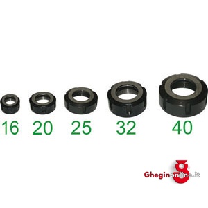 GHIERE PER MANDRINI PORTA-PINZE ER 1560GEC 40 GHIERExMANDRINI locking collars for ER pinchers holder chucks Prod. SCU