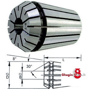 PINZE ELASTICHE A GRANDE ESCURSIONE TIPO ER/ESPER A NORMA DIN 6499-B GR. 25 1560GV 16 PINZE ELASTICHE collets of chucks Prod. SCU