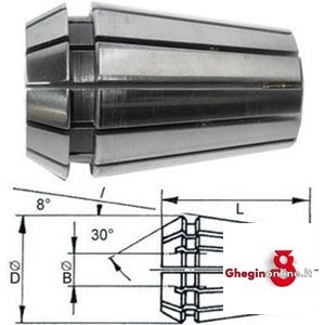 PINZE ELASTICHE A GRANDE ESCURSIONE TIPO ER/ESX A NORMA DIN 6499-B GR 20 1561GF 13 PINZE ELASTICHE collets for chucks Prod. SCU - Orig. Fahrion
