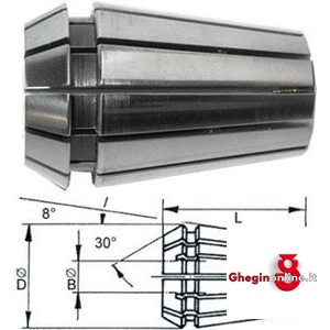 PINZE ELASTICHE A GRANDE ESCURSIONE TIPO ER/ESX A NORMA DIN 6499-B GR 25 1561GL 15 PINZE ELASTICHE collets for chucks Prod. SCU - Orig. Fahrion