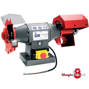 ELETTRO-SMERIGLIATRICI TIPO DA BANCO PER USO IND.; MOTORE TRIFASE; CON 1 MOLA DA 200 MM E ALBERO PORTASPAZZOLE 1698A ELETTRO-SMERIGLIATRICI stand electric grinders Prod. SCU