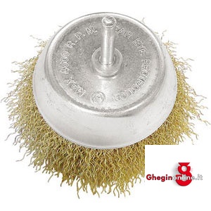 SPAZZOLE ACCIAIO OTTONATO A TAZZA 1810P 100 SPAZZOLE ACC. OTTONATO circular brushes Prod. SCU