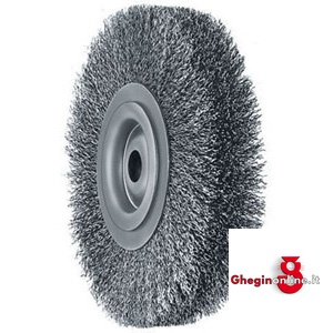 SPAZZOLE ACCIAIO INOX A DISCO CON FORO CENTRALE 1816G 250 40 SPAZZOLE ACCIAIO INOX circular brushes Prod. SCU
