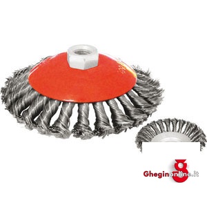 SPAZZOLE ACCIAIO TIPO A DISCO CONICO 1819SV 125 SPAZZOLE ACCIAIO circular brushes Prod. SCU