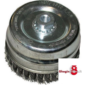 SPAZZOLE ACCIAIO HSS TIPO A TAZZA; Ø FILI MM 0,50 1822G 120 SPAZZOLE ACCIAIO HSS circular brushes Prod. SCU