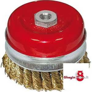 SPAZZOLE ACCIAIO OTTONATO TIPO A TAZZA 1822L 120 SPAZZOLE ACCIAIO circular brushes Prod. SCU