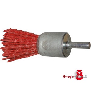 SPAZZOLE IN NYLON ABRASIVO A PENNELLO; ATT.CILINDRICO Ø MM 6; GR 80 1832GC SPAZZOLE NYLON ABRAS. nylon brushes Prod. SCU