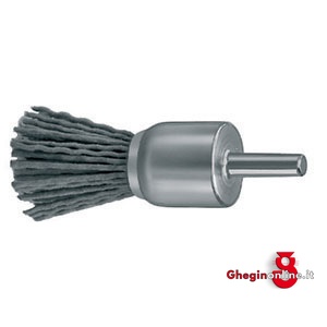 SPAZZOLE IN NYLON ABRASIVO A PENNELLO; ATT.CILINDRICO Ø MM 6; GR 150 1832GD SPAZZOLE NYLON ABRAS. nylon brushes Prod. SCU