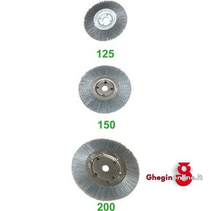 SPAZZOLE IN NYLON ABRASIVO A DISCO CON FORO CENTRALE; GR 80 1833GA 200 15 SPAZZOLE NYLON ABRAS. nylon brushes Prod. SCU