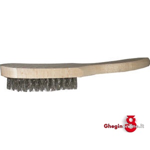 SPAZZOLE FILO ACCIAIO INOX TIPO CURVO; A 4 RANGHI 1845C SPAZZOLE FILO ACC.INOX brushes Prod. SCU