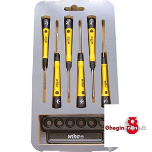 GIRAVITI PER ELETTRONICA E MECCANICA FINE LINEA ESD DISSIPATIVA IN ASSORTIMENTO 1916GR ASS.GIRAVITI ESD DISSIPATIVI ESD screwdrivers dissipative line Prod. SCU - Orig. Wiha