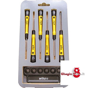 GIRAVITI PER ELETTRONICA E MECCANICA FINE LINEA ESD DISSIPATIVA IN ASSORTIMENTO 1916GT ASS.GIRAVITI ESD DISSIPATIVI ESD screwdrivers dissipative line Prod. SCU - Orig. Wiha