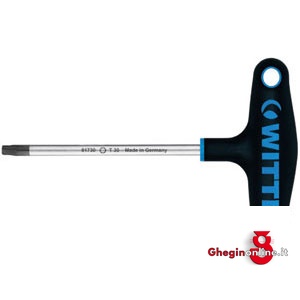 CHIAVI A T - TORX SERIE PROTOP TIPO A UNA LAMA 1933GZL 50 CH.'T'xVITI TORX 81750 T-handle wrenches Orig. Witte