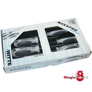 ASSORTIMENTI 5 GIRAVITI INOX LINEA MAXXPRO 1949GA ASS.GIRAV.INOX MAXXPRO inox screwdrivers' line "MAXXPRO" sets Orig. Witte