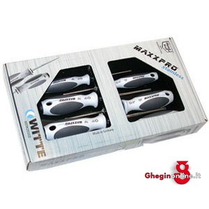 ASSORTIMENTI 6 GIRAVITI INOX LINEA MAXXPRO 1949GV ASS.GIRAV.INOX MAXXPRO inox screwdrivers' line "MAXXPRO" sets Orig. Witte