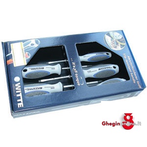 ASSORTIMENTI 5 GIRAVITI LINEA MAXXPRO PLUS 663865 1950GA ASS.GIR. 620700/663865 screwdrivers' line "MAXXPRO PLUS" sets Orig. Witte