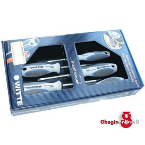 ASSORTIMENTI 5 GIRAVITI LINEA MAXXPRO PLUS 663866 1950GE ASS.GIR. 620701/663866 screwdrivers' line "MAXXPRO PLUS" sets Orig. Witte