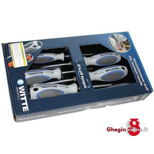 ASSORTIMENTI 6 GIRAVITI LINEA MAXXPRO PLUS 663864 1950GL ASS.GIR. 620308/663864 screwdrivers' line "MAXXPRO PLUS" sets Orig. Witte