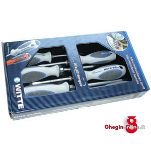 ASSORTIMENTI 6 GIRAVITI LINEA MAXXPRO PLUS 663870 1950GPA ASS.GIRAVITI 663870 screwdrivers' line "MAXXPRO PLUS" sets Orig. Witte