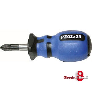 GIRAVITI LAMA TONDA PUNTA POZIDRIV CON IMPUGNATURA PLASTICA 1970GRM 2 GIRAVITI CROCE PZ screwdrivers Prod. SCU