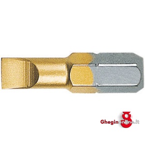 BITS CON ATT. ESAGONALE 1/4 DIN 3126 C 6,3 PER AVVITATORI E TRAPANI TAGLIO DIRITTO; RIVEST. TIN GIALLO 1991GAT 6.5 BITS ATTACCO ESAG.1/4 blades for electric drills Orig. Witte