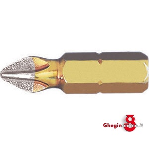 BITS CON ATT. ESAGONALE 1/4 DIN 3126 C 6,3 PER AVVITATORI E TRAPANI A CROCE PHILLIPS; PUNTA DIAMANTATA 1991GBF 3 BITS ATTACCO ESAG.1/4 blades for electric drills Orig. Witte